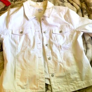 D&Co white denim jacket XL